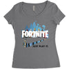Just Play It Fortnite Women's Triblend Scoop T-shirt