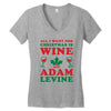 all i want for christmas is wine and adam levine Women's V-Neck T-Shirt
