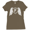 letter f with wings Ladies Fitted T-Shirt