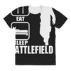 eat sleep battlefield 4, funny All Over Women's T-shirt