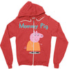 peppa pig mommy pig Zipper Hoodie