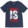 ball is life funny sports V-Neck Tee
