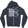 real men love cats Zipper Hoodie