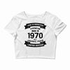 Premium Vintage 1970 Crop Top