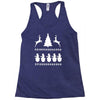 christmas scene reindeer funny Racerback Tank