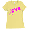 fuck love party Ladies Fitted T-Shirt