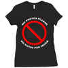 no photos please Ladies Fitted T-Shirt