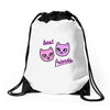 best friends Drawstring Bags
