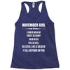 Super November Girl Racerback Tank