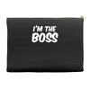 i'm the boss funny nerd Accessory Pouches