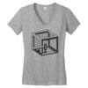 escher's jail Women's V-Neck T-Shirt
