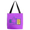 facebook parody beer thumbs up   people like this mens white t shirt Tote Bags