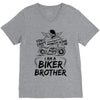 You Cant Scare Me I am Biker Brother V-Neck Tee