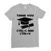 Thank You Ctrl+C And Ctrl+V Ladies Fitted T-Shirt