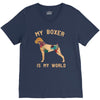 my boxer is my world V-Neck Tee