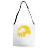beach silhouette birds sand sunset Adjustable Strap Totes