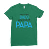 Only the Best Dads get Promoted to Papa Ladies Fitted T-Shirt