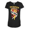 in pizza we crust Maternity Scoop Neck T-shirt