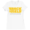 track and field oregon Ladies Fitted T-Shirt
