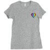 Love Is Love Lgbt Rainbow Heart Ladies Fitted T-Shirt