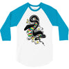 many colors  snake 3/4 Sleeve Shirt