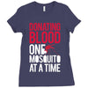 donating blood one mosquito funny Ladies Fitted T-Shirt