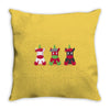 Three Cute But Angry Unicorn Throw Pillow