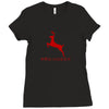 #reindeer Ladies Fitted T-Shirt