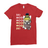 ski mood french bulldog Ladies Fitted T-Shirt