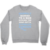 happily married to a man kicking the crap outta stomach cancer Crewneck Sweatshirt