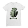 hand grenade military army Ladies Fitted T-Shirt