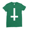 wasted youth inverted cross indie geek swag funny Ladies Fitted T-Shirt