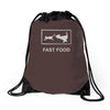 fast food funny Drawstring Bags