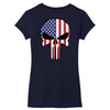 skull u.s.a. back Women's V-Neck T-Shirt