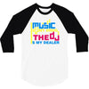 music is my drug 3/4 Sleeve Shirt