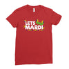mardi gras Ladies Fitted T-Shirt