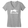 t rex hates pushups funny Women's V-Neck T-Shirt