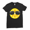 Lemon with Glasses Ladies Fitted T-Shirt