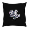 rock n roll girl Throw Pillow