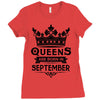 Queens Are Born In September Ladies Fitted T-Shirt