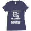 Never Underestimate A Granddad With An Engineer Degree Ladies Fitted T-Shirt