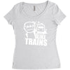 i like trains Women's Triblend Scoop T-shirt