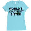 worl'd okayest sister Ladies Fitted T-Shirt