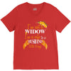 i'm not a widow i'm a wife to a husband with wings V-Neck Tee