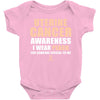 Uterine Cancer Awareness I Wear Peach For Some Special To Me Baby Bodysuit