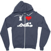 i love sex Zipper Hoodie