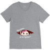 August Peeking Out Baby Girl in Spanish V-Neck Tee