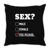 Sex Yes Please Throw Pillow