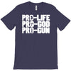 pro life, pro god, pro gun T-Shirt