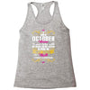 i am a october women Racerback Tank